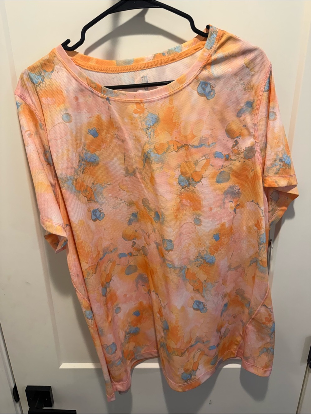 Ideology Peach & Blue Tie-Dye Athletic Tee